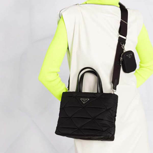 ★プラダ★パデッドナイロン トートバッグ偽物 1BG373_2DJN_F0002_V_O1O